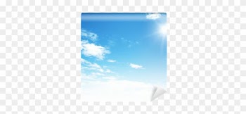 Blue Sky Background With Tiny Clouds Wall Mural • Pixers® - Winter
