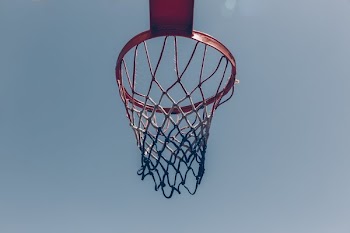 Blue Sky Basketball Hoop And Net
