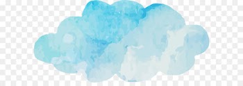 Blue Sky Cloud Turquoise Font - Watercolor blue clouds vector 