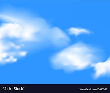 Blue sky with cloud scene vector image