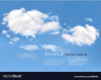  					Blue sky with clouds background vector image														