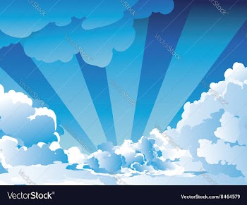 Blue Sky with Clouds5 vector image