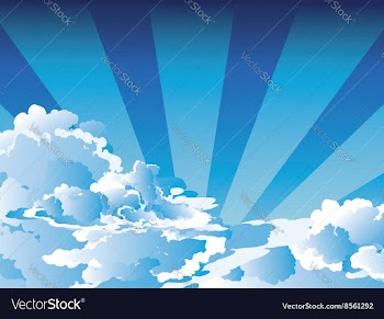 Blue Sky with Clouds6 vector image