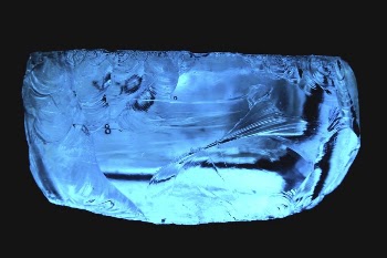 Blue slag glass collage element, | Free PSD - rawpixel