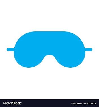 blue sleeping mask solid icon
