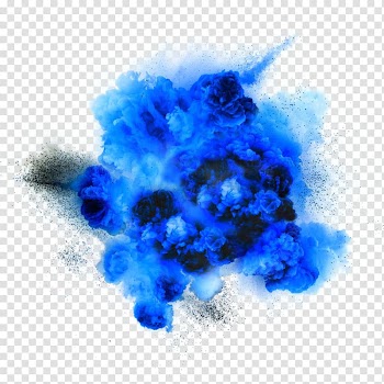 Blue smoke, Dust explosion Blue , Creative design blue smoke explosion transparent background PNG clipart