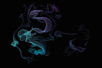Blue smoke element vector in black | Free Vector - rawpixel