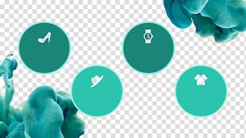 Blue smoke green creative ppt template transparent background PNG clipart