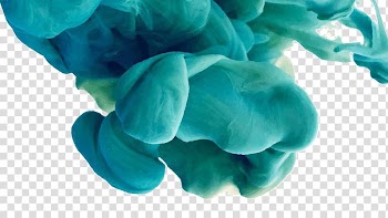 Blue smoke green creative ppt template transparent background PNG clipart