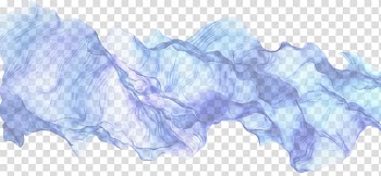 Blue smoke print, Purple Silk transparent background PNG clipart