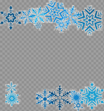 Blue Snowflakes PNG Image Background