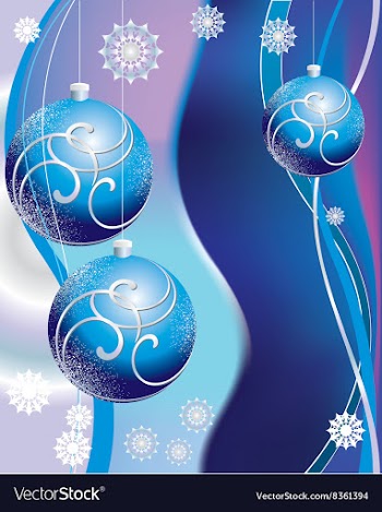 Blue Sparkling Christmas Background vector image