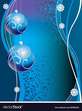 Blue Sparkling Christmas Background vector image