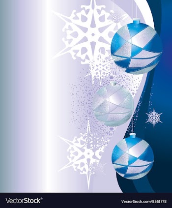 Blue Sparkling Christmas Background vector image