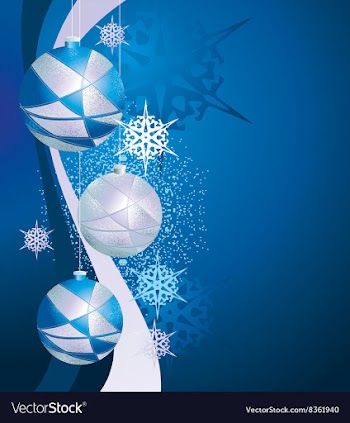 Blue Sparkling Christmas Background vector image