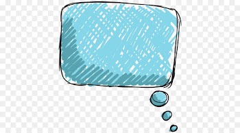 Blue Speech balloon Dialogue - Hand-painted cartoon blue chat box 