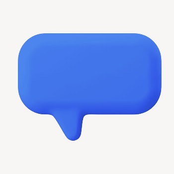 Blue speech bubble, 3D rendering | Free Photo - rawpixel