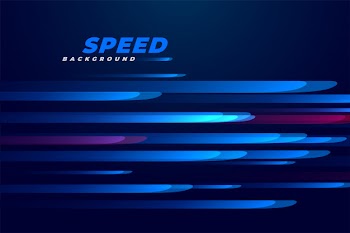 Blue speed motion lines background Free Vector