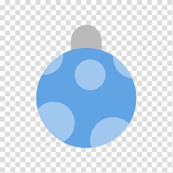 Blue sphere, Christmas ball transparent background PNG clipart