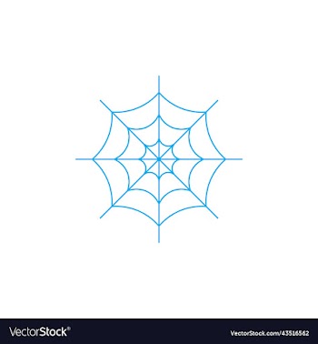 blue spider line icon