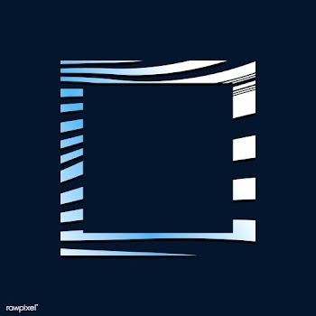 Blue square abstract badge template vector | Free stock vector - 538082