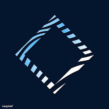 Blue square abstract badge template vector | Free stock vector - 538083