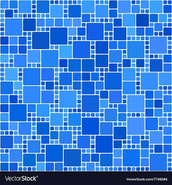 Blue square mosaic background vector image