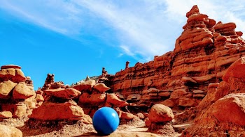 Blue Stability Ball at Rocky Mountains