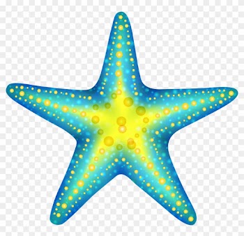 Blue Starfish Png Clip Art - Starfish Clipart Png