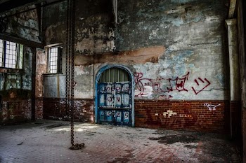 blue steel door