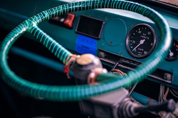 Blue Steering Wheel