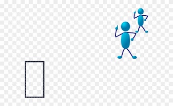 Blue Stick Man Self Evaluation Clip Art - Stick People Clip Art