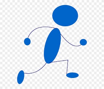 Blue, Stick, Symbol, People, Man, Sprint, Men, Running - Blue Man Clip Art