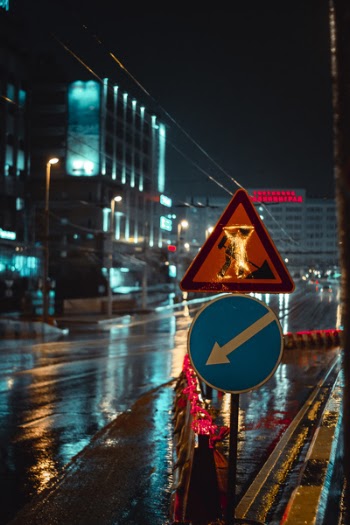 Blue Street Signage Near Street