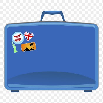 Blue suitcase png sticker, transparent | Free PNG - rawpixel