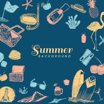 Blue summer background | Free stock vector - 580266