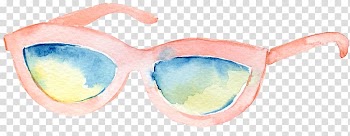 Blue sunglasses with orange frames, Sunglasses Goggles, Sunglasses transparent background PNG clipart