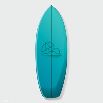 Blue Surfboard Vector Illustration | Free stock vector - 389914