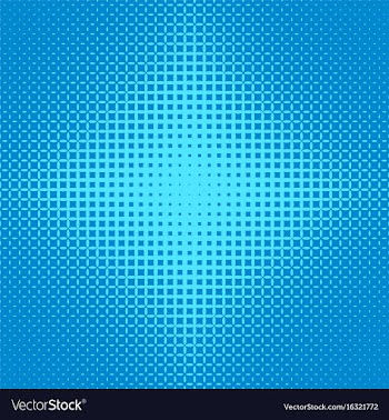 Blue symmetrical halftone ellipse grid pattern vector image