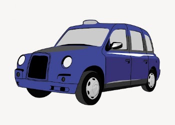 Blue taxi cab sticker, vehicle | Free Vector - rawpixel