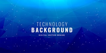 Blue technology concept background design Free Vector