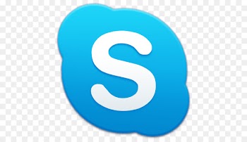 blue text symbol aqua - Skype 