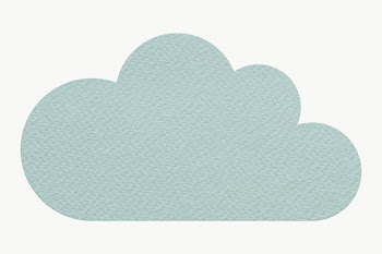 Blue textured paper cloud sticker design element | Free  transparent png - 2347222