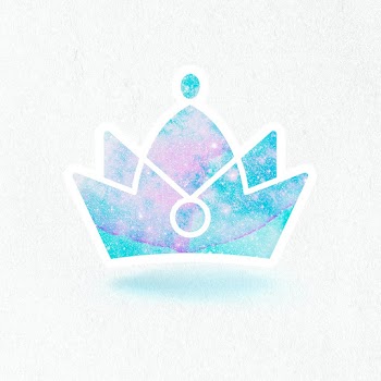 Blue textured paper crown sticker design element | Free  illustration - 2343878