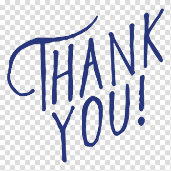 Blue thank you lettering - Transparent PNG & SVG vector