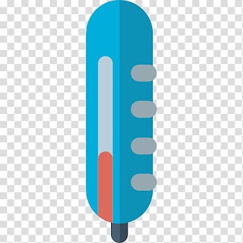 Blue Thermometer Watercolor painting, Watercolor pen transparent background PNG clipart