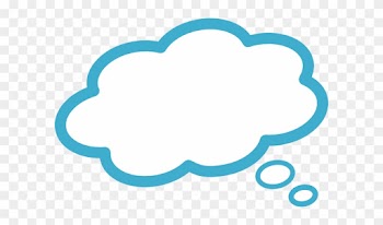 Blue Thought Bubble 2 Clip Art - Cloud Bubble Png Blue