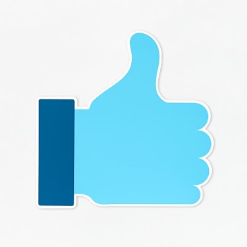 Blue thumbs up like icon | Free stock psd mockup - 514593