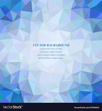 Blue tiled triangle mosaic background design vector image