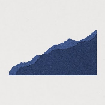 Blue torn paper sticker, scrapbook | Free PSD - rawpixel